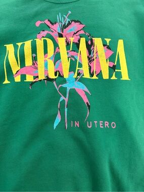 Daydreamer Green Graphic Sweatshirt with Pink & Teal Floral Print